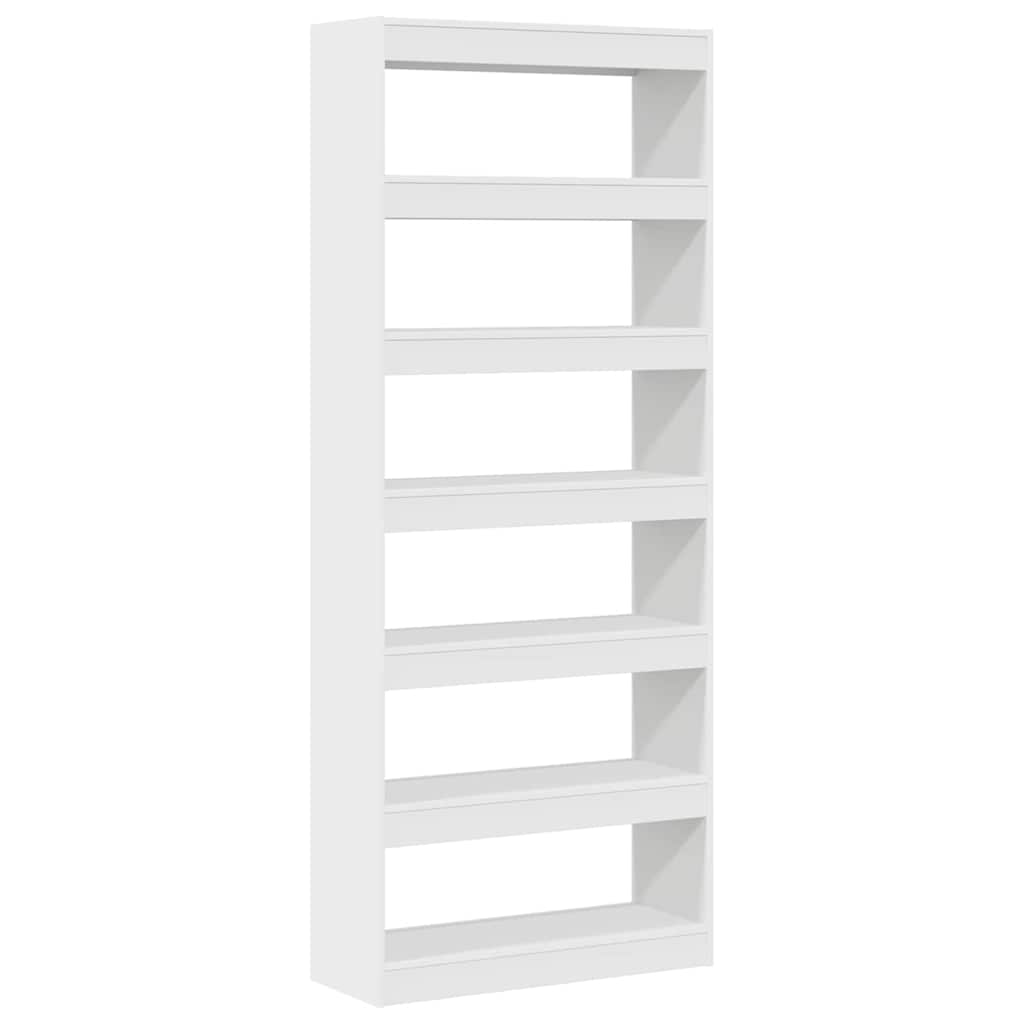 Armadio per Libri Bianco 80 x 30 x 198 cm Legno multistrato