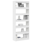 Armadio per Libri Bianco 80 x 30 x 198 cm Legno multistrato
