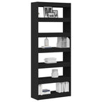 Armadio per Libri Nero 80 x 30 x 198 cm Legno multistrato