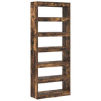 Armadio per Libri con lo scaffale Rovere fumé 80 x 30 x 198 cm