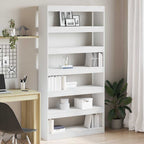 Armadio per Libri Bianco 100 x 30 x 198 cm Legno multistrato