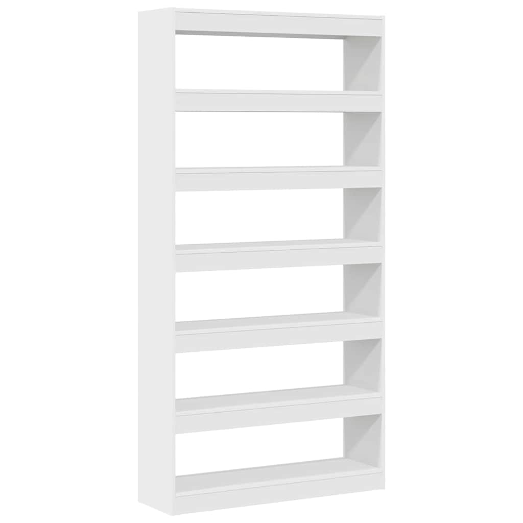 Armadio per Libri Bianco 100 x 30 x 198 cm Legno multistrato