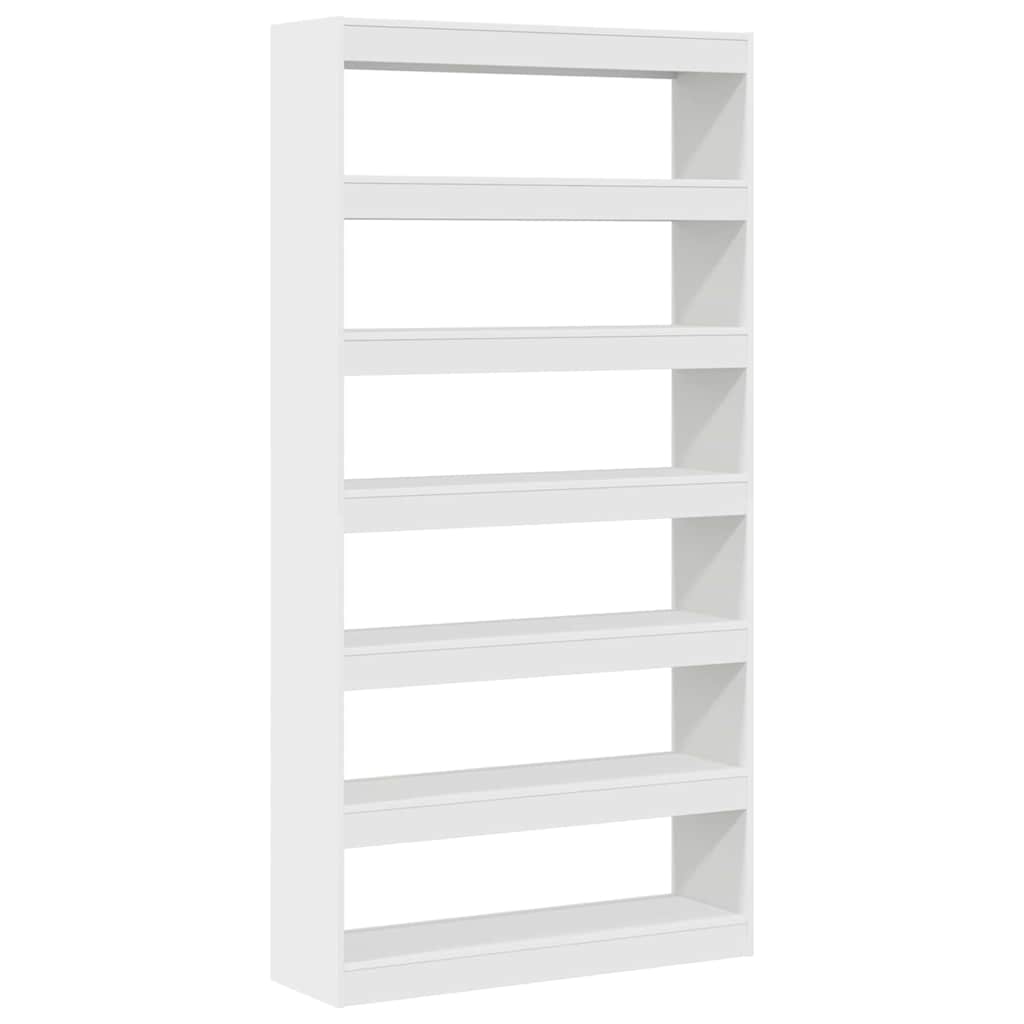 Armadio per Libri Bianco 100 x 30 x 198 cm Legno multistrato