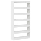 Armadio per Libri Bianco 100 x 30 x 198 cm Legno multistrato