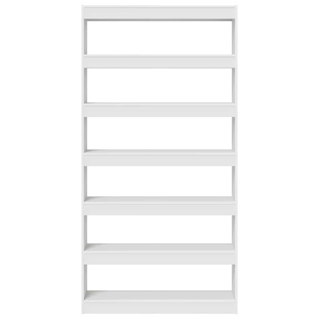 Armadio per Libri Bianco 100 x 30 x 198 cm Legno multistrato