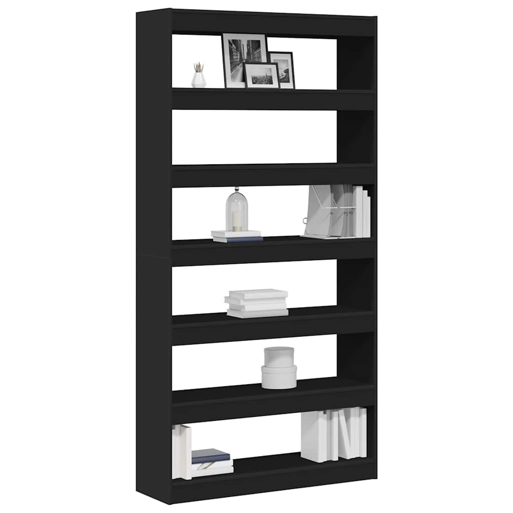 Armadio per Libri Nero 100 x 30 x 198 cm Legno multistrato