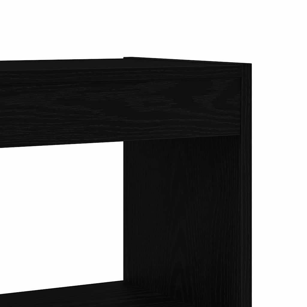 Armadio per Libri Rovere Nero 100 x 30 x 198 cm