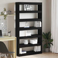 Armadio per Libri Rovere Nero 100 x 30 x 198 cm
