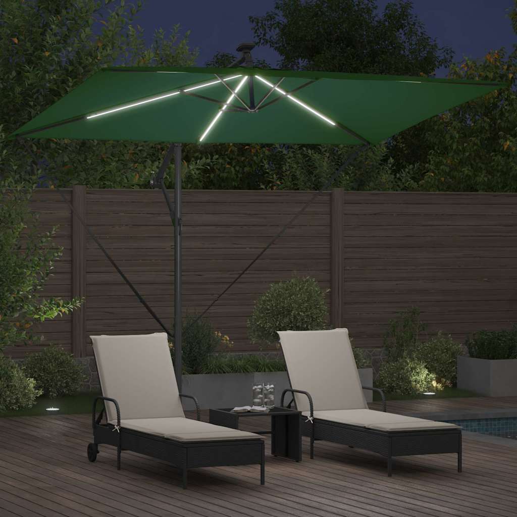 Ombrellone Verde 294 x 200 x 270 cm Poliestere e Alluminio