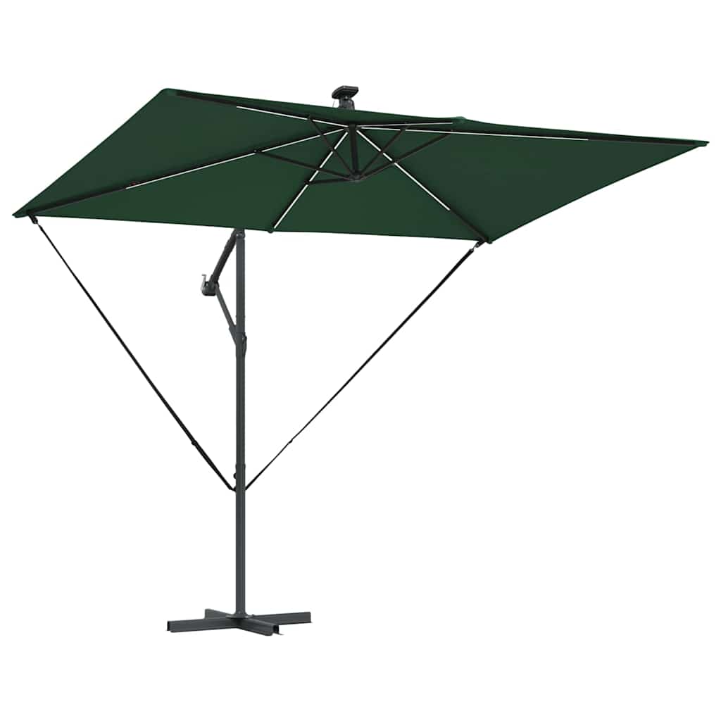 Ombrellone Verde 294 x 200 x 270 cm Poliestere e Alluminio