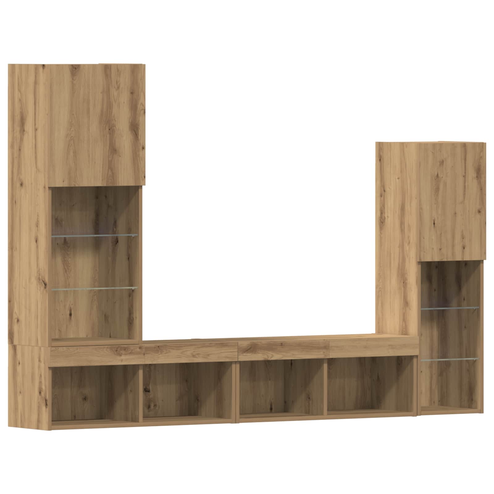 Mobile TV 4 pcs Rovere artigianale Legno multistrato