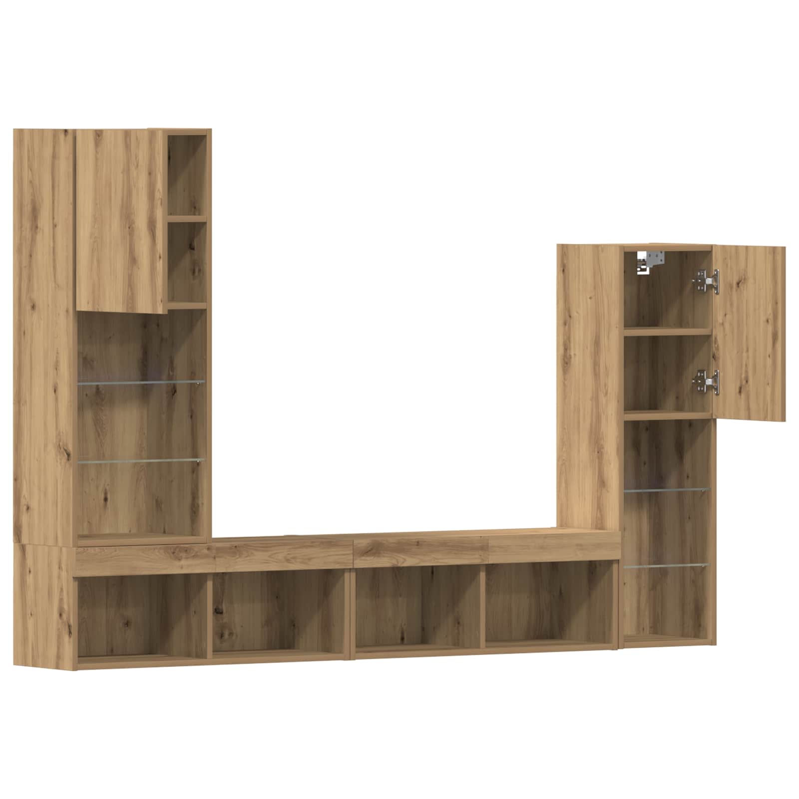 Mobile TV 4 pcs Rovere artigianale Legno multistrato