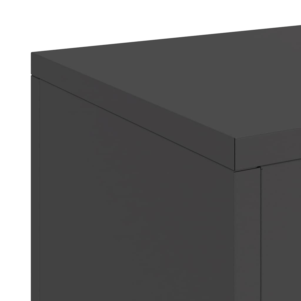Supporto per piante 2 pcs Nero 24 x 24 x 35 cm Acciaio