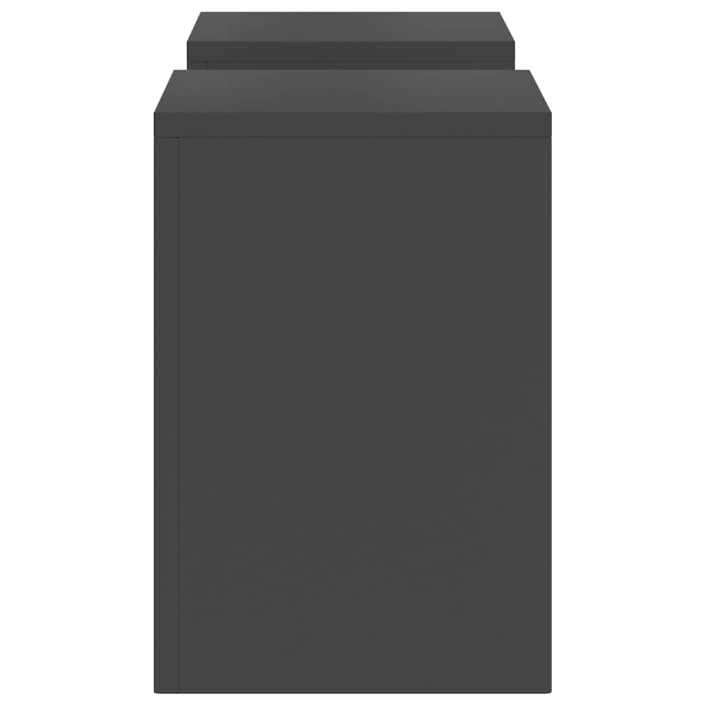 Supporto per piante 2 pcs Nero 24 x 24 x 35 cm Acciaio