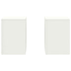 Supporto per piante 2 pcs Bianco 24 x 24 x 35 cm Acciaio