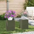 Supporto per piante 2 pcs Oliver verde 24 x 24 x 35 cm Acciaio