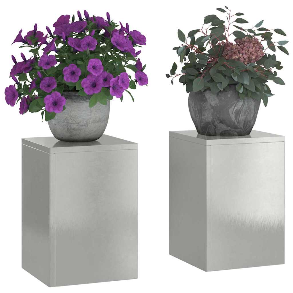 Supporto per piante 2 pcs Argento 24 x 24 x 35 cm
