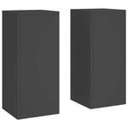 Supporto per piante 2 pcs Nero 24 x 24 x 55 cm Acciaio