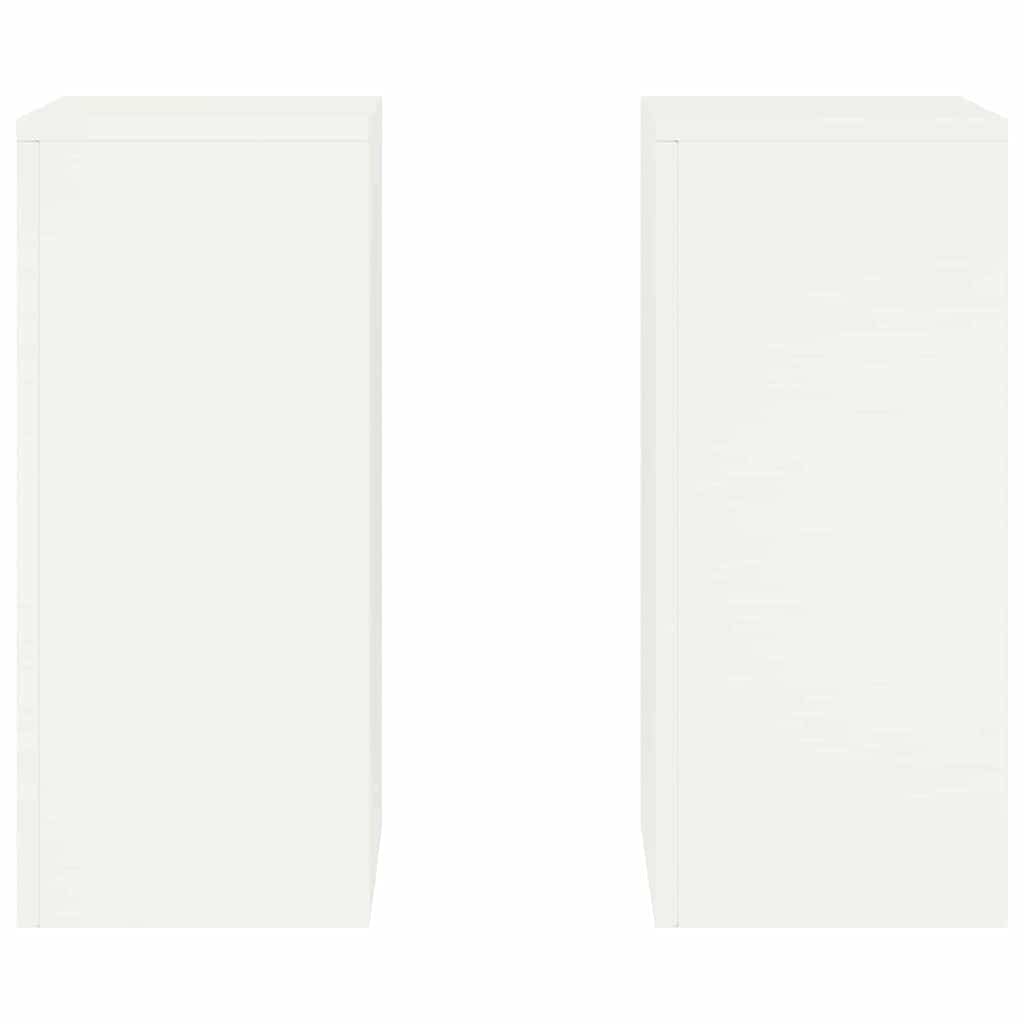Supporto per piante 2 pcs Bianco 24 x 24 x 55 cm Acciaio