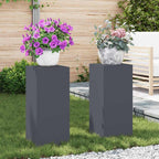 Supporto per piante 2 pcs Antracite 24 x 24 x 55 cm Acciaio