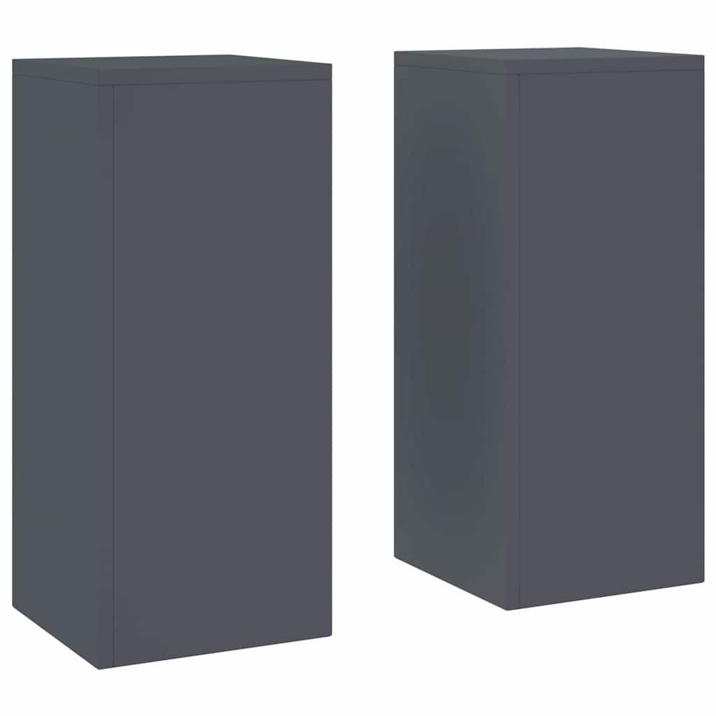 Supporto per piante 2 pcs Antracite 24 x 24 x 55 cm Acciaio