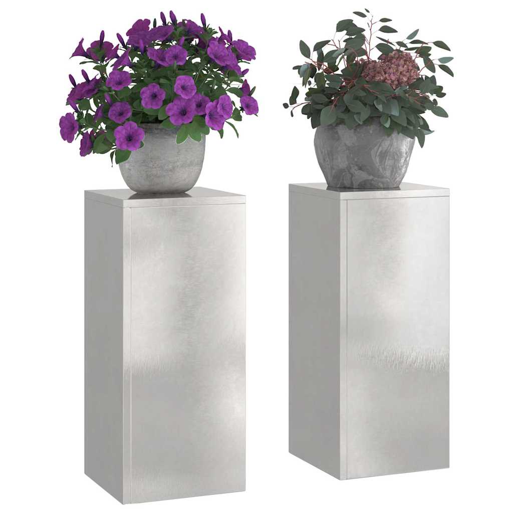 Supporto per piante 2 pcs Argento 24 x 24 x 55 cm