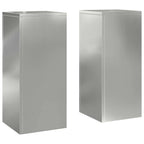 Supporto per piante 2 pcs Argento 24 x 24 x 55 cm