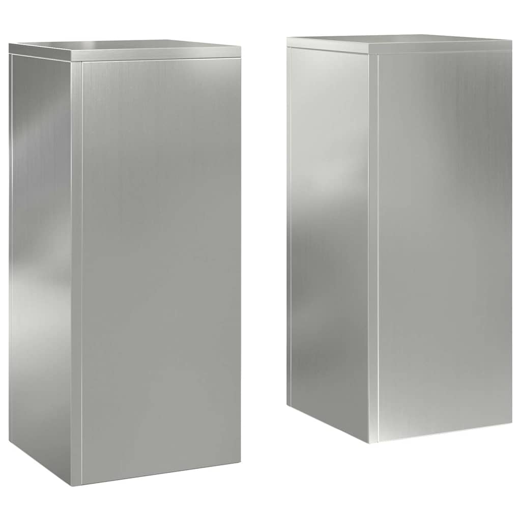 Supporto per piante 2 pcs Argento 24 x 24 x 55 cm
