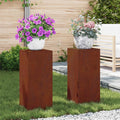 Supporto per piante 2 pcs Ruggine 24 x 24 x 55 cm