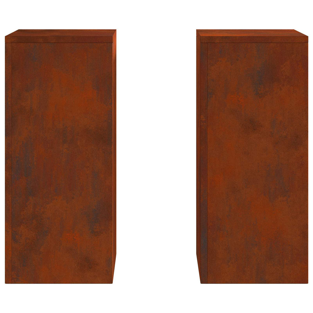 Supporto per piante 2 pcs Ruggine 24 x 24 x 55 cm