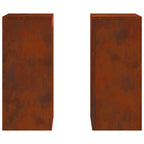 Supporto per piante 2 pcs Ruggine 24 x 24 x 55 cm