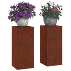 Supporto per piante 2 pcs Ruggine 24 x 24 x 55 cm