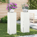 Supporto per piante 2 pcs Bianco 24 x 24 x 75 cm Acciaio