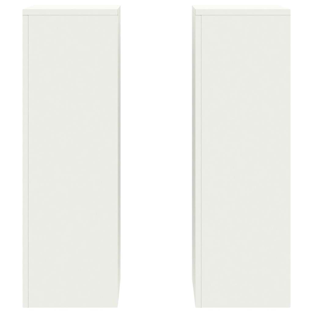 Supporto per piante 2 pcs Bianco 24 x 24 x 75 cm Acciaio