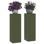 Supporto per piante 2 pcs Oliver verde 24 x 24 x 75 cm Acciaio
