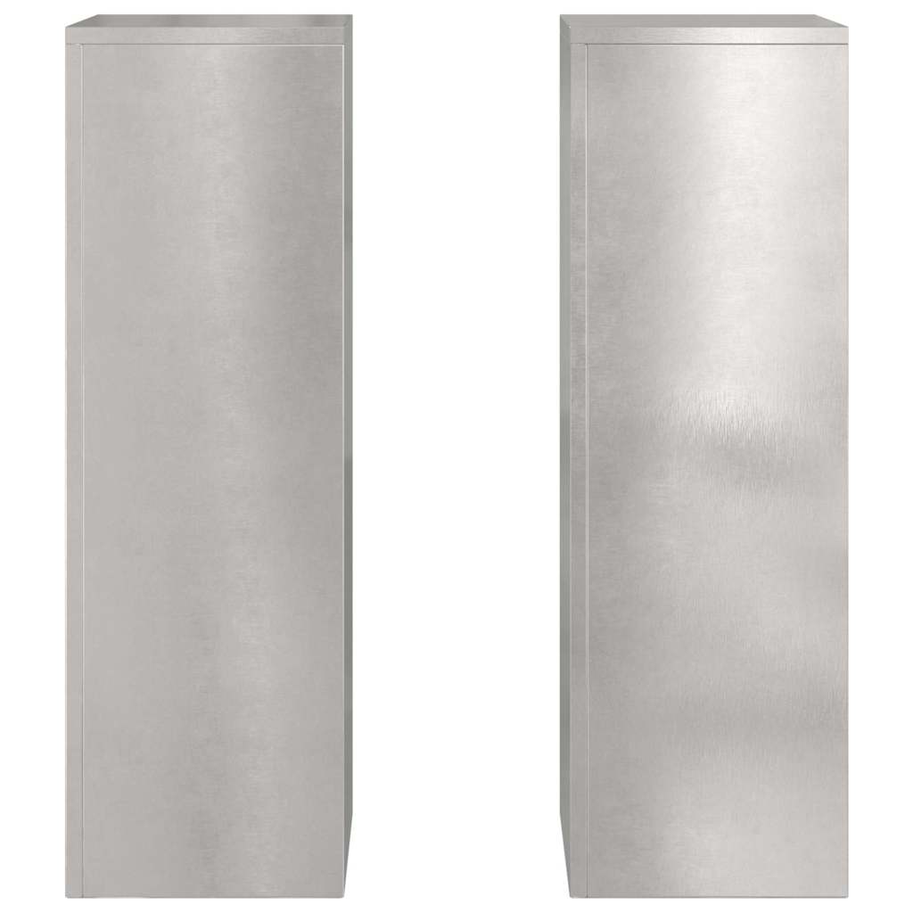 Supporto per piante 2 pcs Argento 24 x 24 x 75 cm