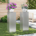 Supporto per piante 2 pcs Argento 24 x 24 x 75 cm