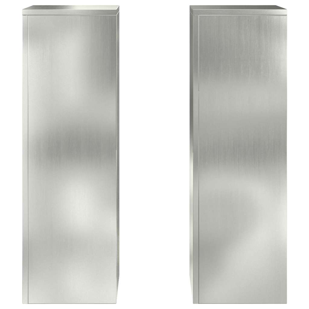 Supporto per piante 2 pcs Argento 24 x 24 x 75 cm