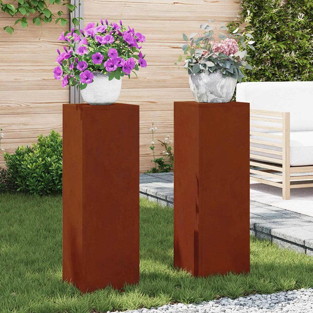 Supporto per piante 2 pcs Ruggine 24 x 24 x 75 cm