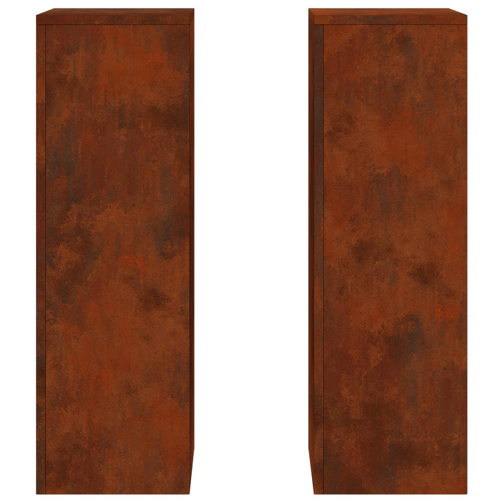 Supporto per piante 2 pcs Ruggine 24 x 24 x 75 cm