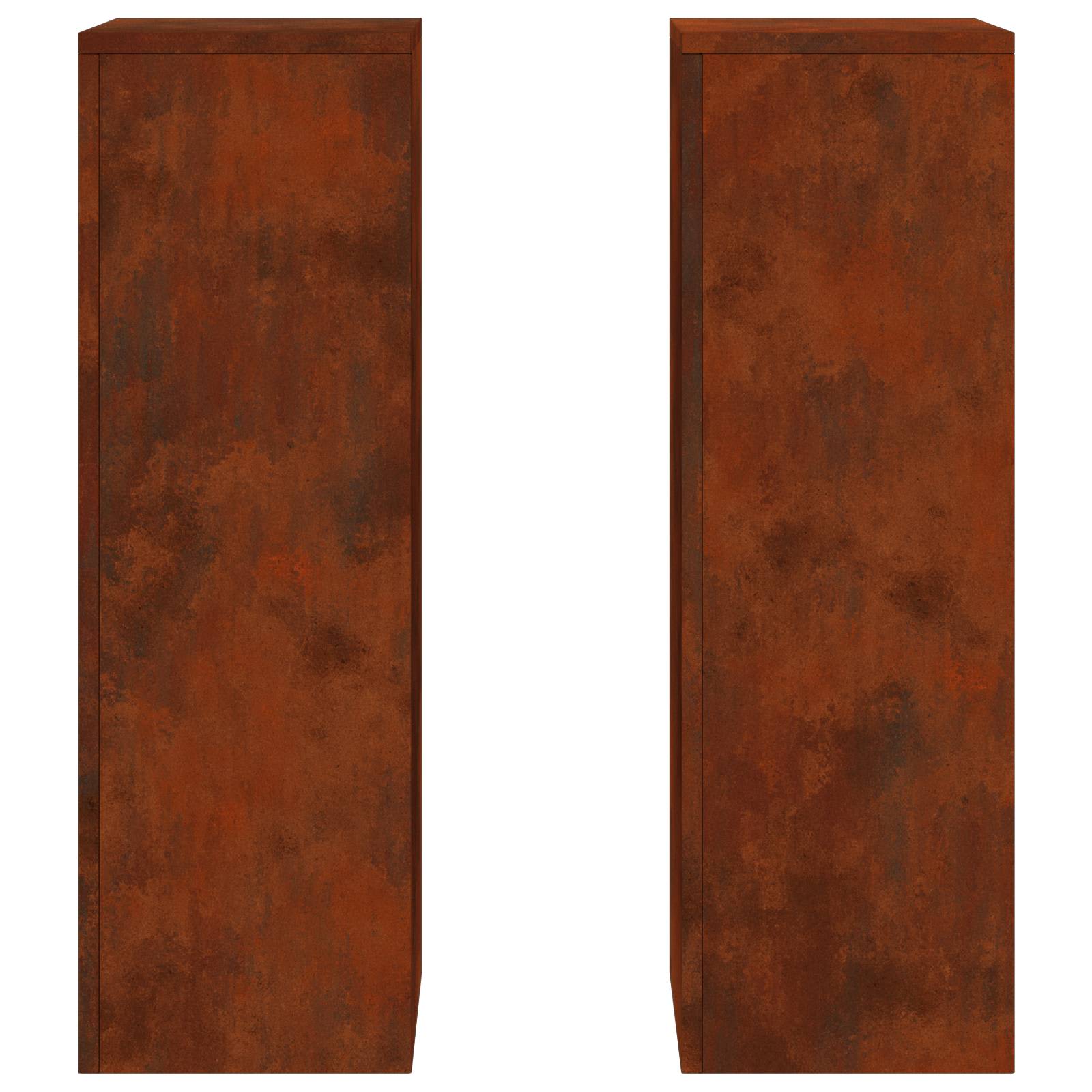 Supporto per piante 2 pcs Ruggine 24 x 24 x 75 cm