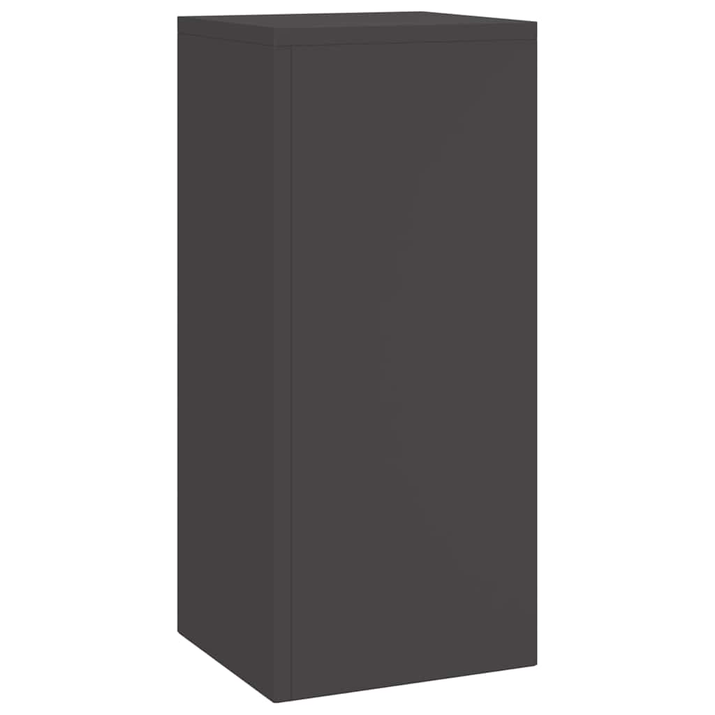Supporto per piante 3 pcs Nero Acciaio