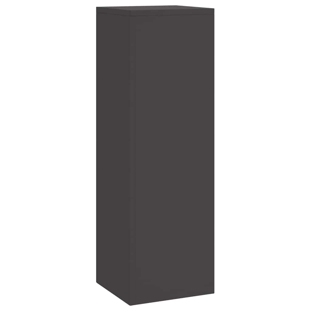 Supporto per piante 3 pcs Nero Acciaio