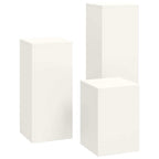 Supporto per piante 3 pcs Bianco Acciaio