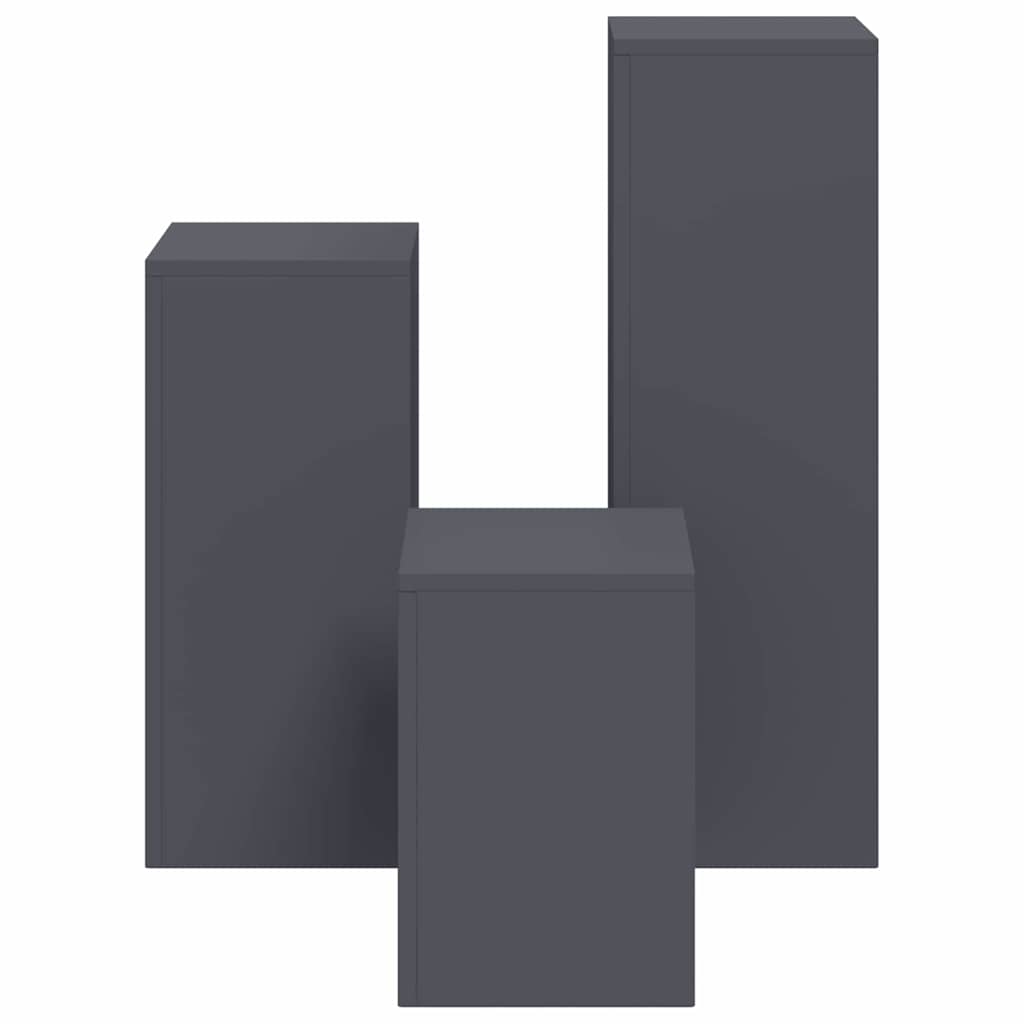 Supporto per piante 3 pcs Antracite Acciaio