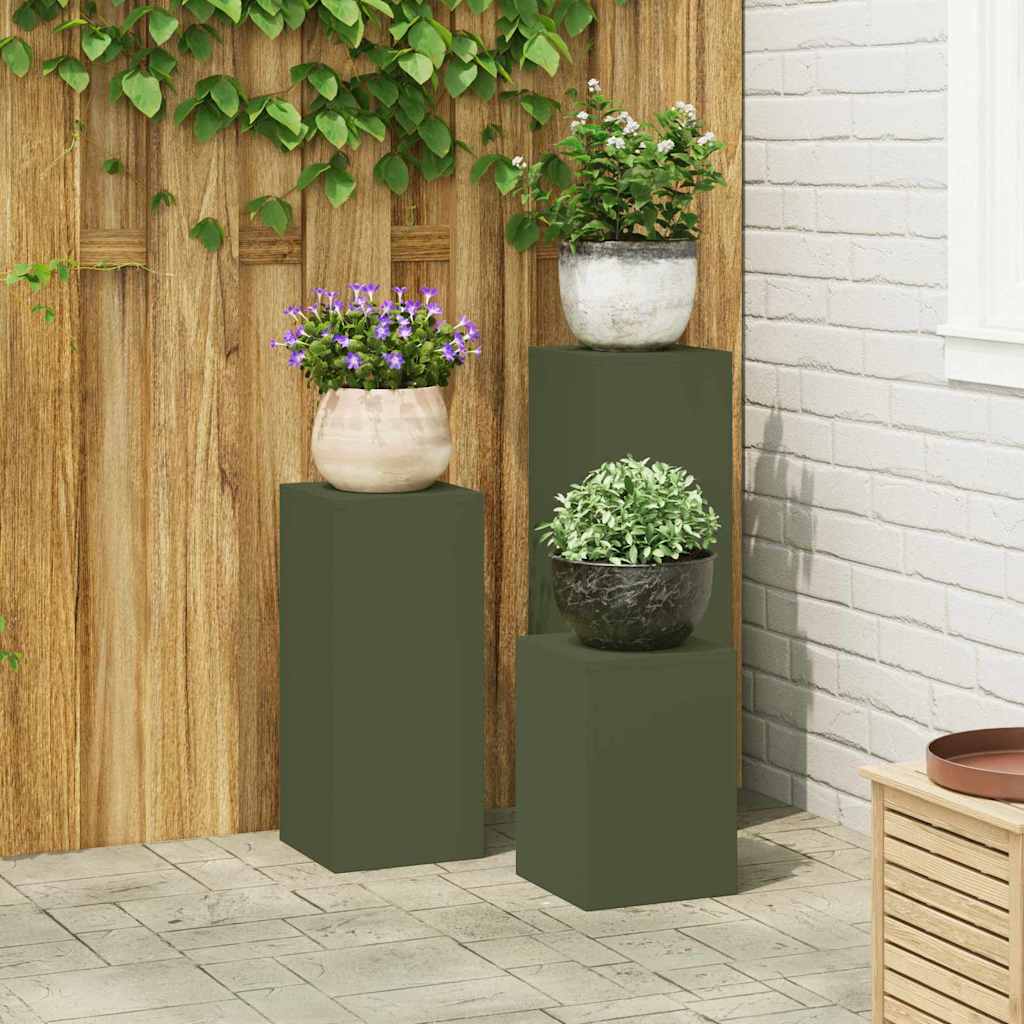 Supporto per piante 3 pcs Oliver verde Acciaio