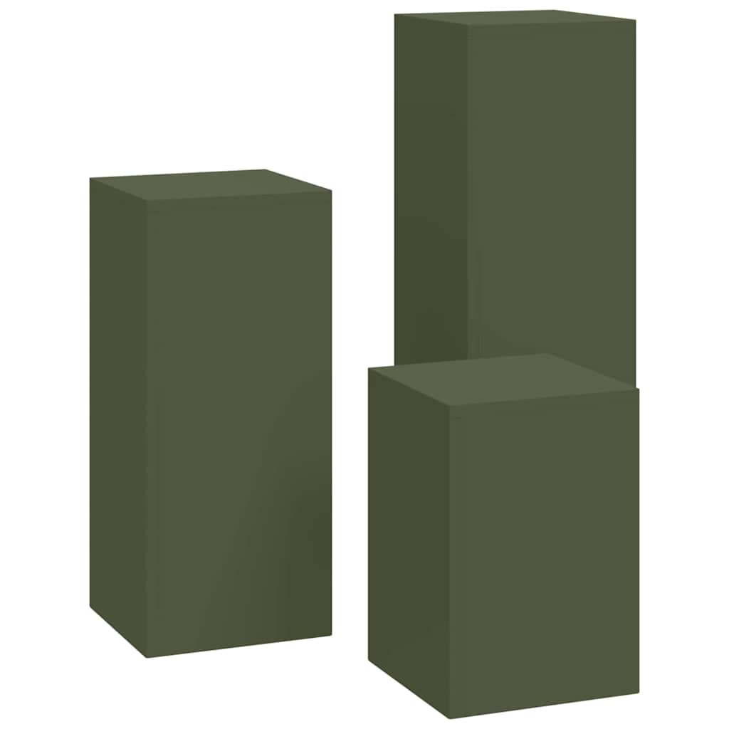 Supporto per piante 3 pcs Oliver verde Acciaio