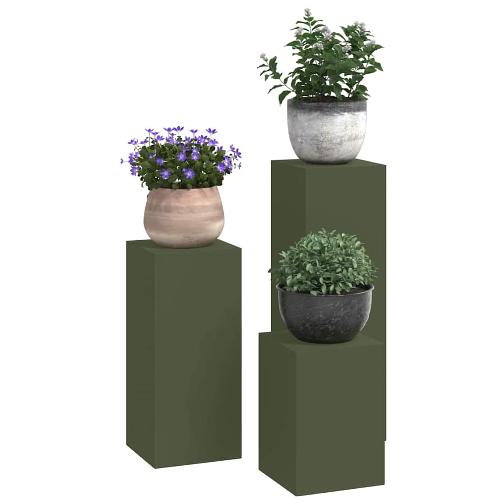 Supporto per piante 3 pcs Oliver verde Acciaio