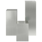 Supporto per piante 3 pcs Argento Acciaio zincato