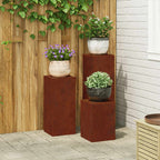 Supporto per piante 3 pcs Ruggine